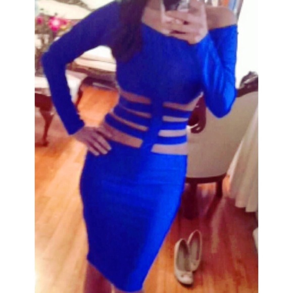 Dresses & Skirts - Sexy Blue Cutout Dress